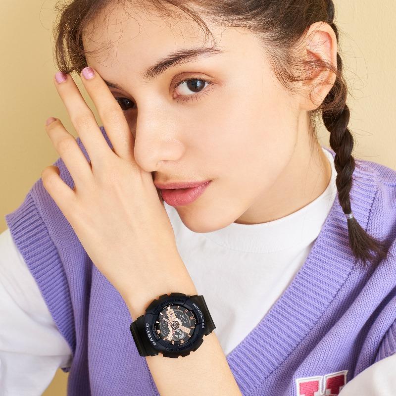 Casio Мужские Аналоговые Кварцевые Часы BA-110XRG-1A из Смолы, Водонепроницаемые до 100 м, Ударопрочные