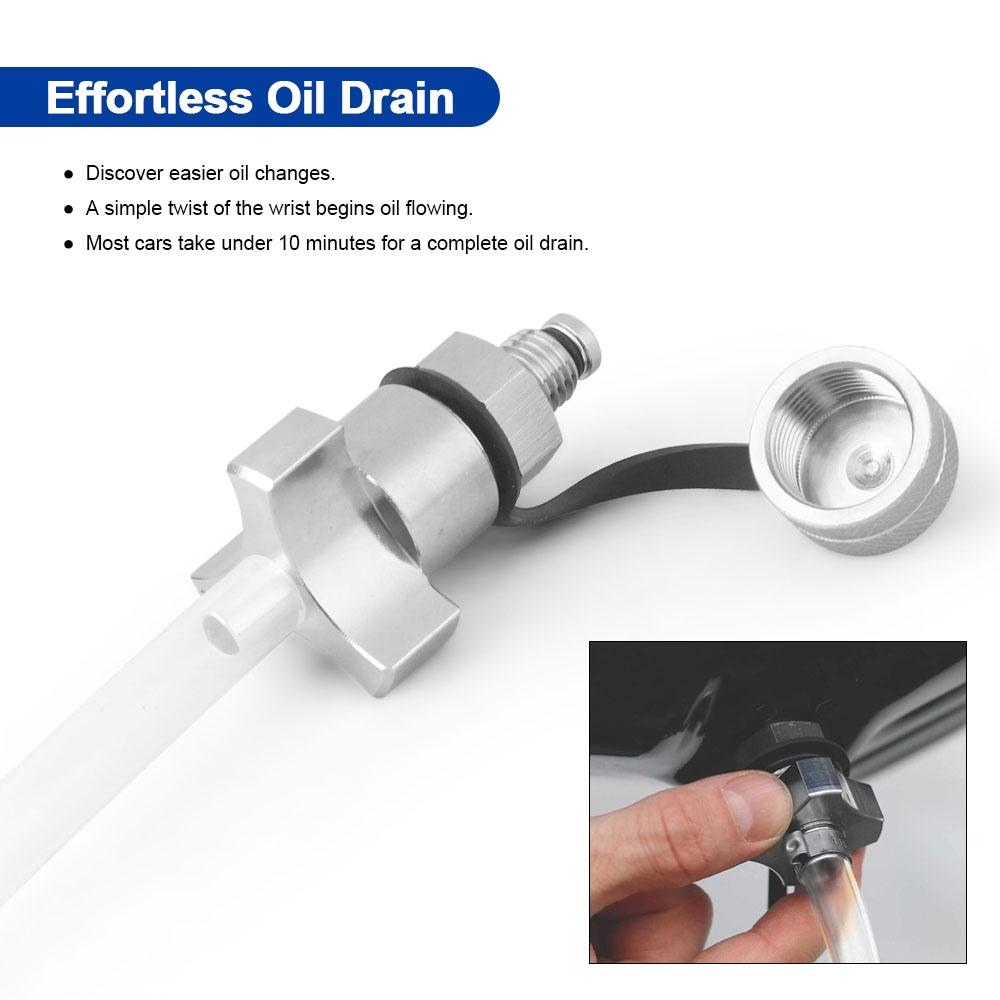Quick Twist Oil Drain Valve With Magnet Leak Proof Rust Proof Compact Structure Stainless Steel Drain Hose Attachment