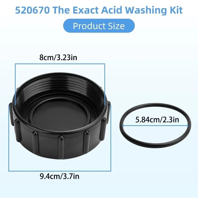 K1AE 520670 Кислотная промывка Для солевого хлоратора Бассейный фильтр Запасные части Включает Крышка для очистки Прокладка Кольца-уплотнения