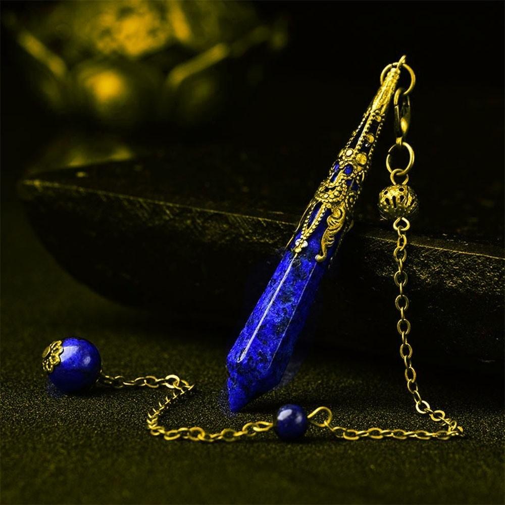 Energy Natural Crystal Pendulums Hexagon Cone Witch Spiritual Pendulos  Jewelry Gift