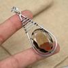 Дымчатый топаз, твердое серебро 925 пробы, замечательный драгоценный камень овальной формы, подвеска ручной работы, ювелирные изделия