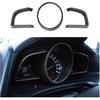 Аксессуары из красного углеродного волокна ABS для салона, совместимые с Mazda 3 Hatchback Sedan 2014-2018 гг., панель приборов, панель приборов, крышка, отделка (цвет : красный)