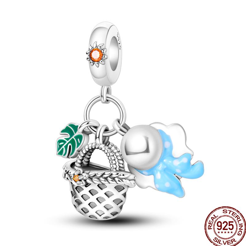 Медный пляж Океанский отпуск Напиток Шарм Морская звезда Бусины Подходят для Пан Оригинальный браслет Сделай сам Праздничные украшения Подарок