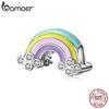 BAMOER Real 925 Sterling Silver Enamel Rainbow Beads Charm for Original Brand Silver Bracelet