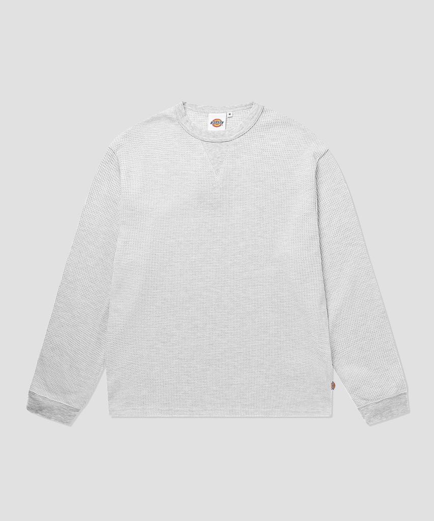 DICKIES Regular Fit Waffle Long Sleeve White Melange
