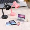 1:12 Dollhouse Miniature Laptop Phone Tablet Desk Lamp Book Desk Set Decor Toy