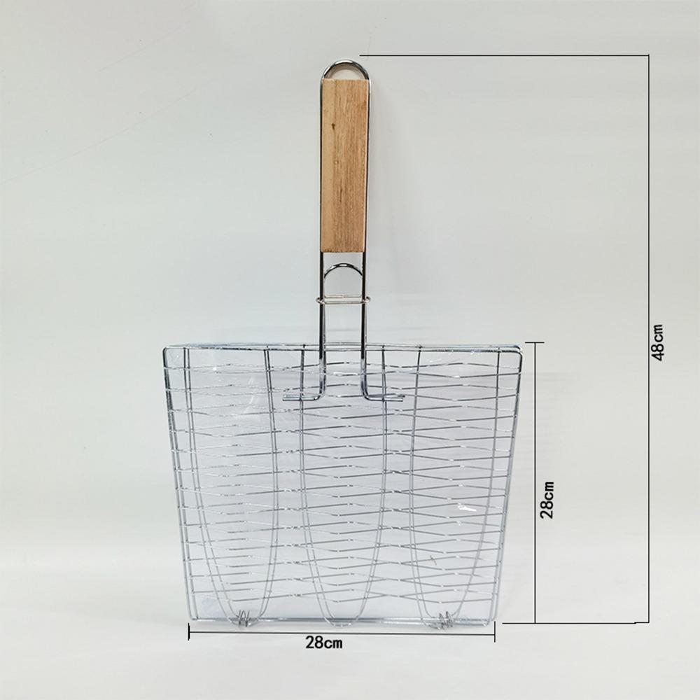 Многоразовая решетка для жарки рыбы, складная корзина для гриля барбекю, портативные корзины для гриля рыбы для овощей