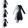 Cosplay Dress Inspired By 101 Dalmatians Black And White Witch Cruella De Vil