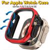 Металлический корпус для Apple Watch Ultra 2, 49 мм, аксессуары, защитная пленка 45 мм, 44 мм, 41 мм, 40 мм, бампер из ТПУ, закаленный чехол iwatch series 9, 8 Ultra2 49
