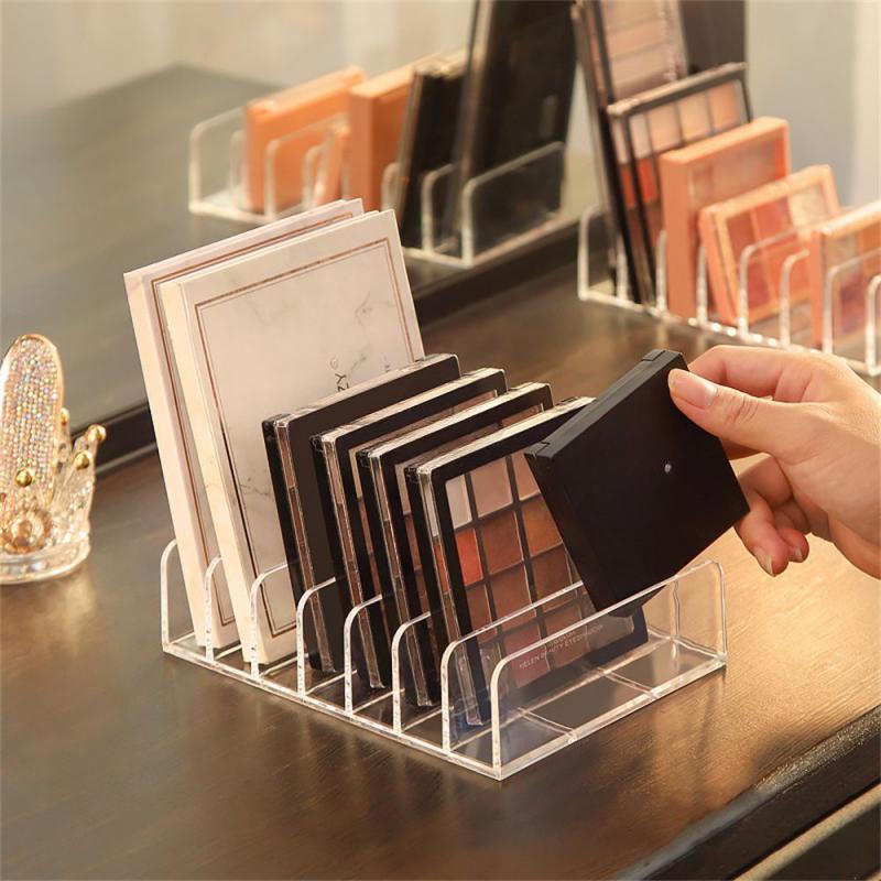 Акриловый компактный органайзер для палитры теней для век, лоток для дисплея, коробка для хранения косметики, держатель для макияжа, органайзер с ящиком, 7 сеток