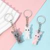 Cartoon Phone Pendant Creative Backpack Pendant Cute Plush Resin Rabbit Keychain  Bag Accessories