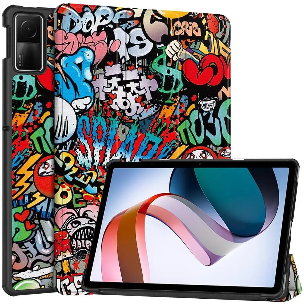 Kids Case For Redmi Pad 2 Red Mi Pad SE 11 Inch PU Leather Magnetic Tri-Folding Stand Cover For Redmi Pad 10.61