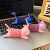 Durable 3D Printing Spring Cat Novelty Spring Cat Model Multicolored Spring Cat  Ornament  Offices