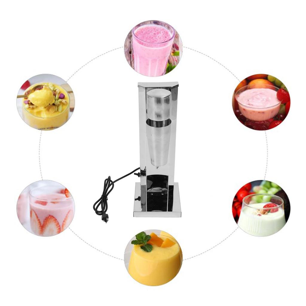 180 Вт 18000 об/мин Машина для приготовления молочных коктейлей Тихий Электрический Миксер для Молочных Коктейлей из Нержавеющей Стали с Чашкой 800 мл для Кухни Коммерческий