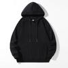 2024 Fashion Men Casual Hoodie Basic Pullovers Sweatshirts Loose Women Solid Color Hoodies Oversize Black Sweatshirt Tops