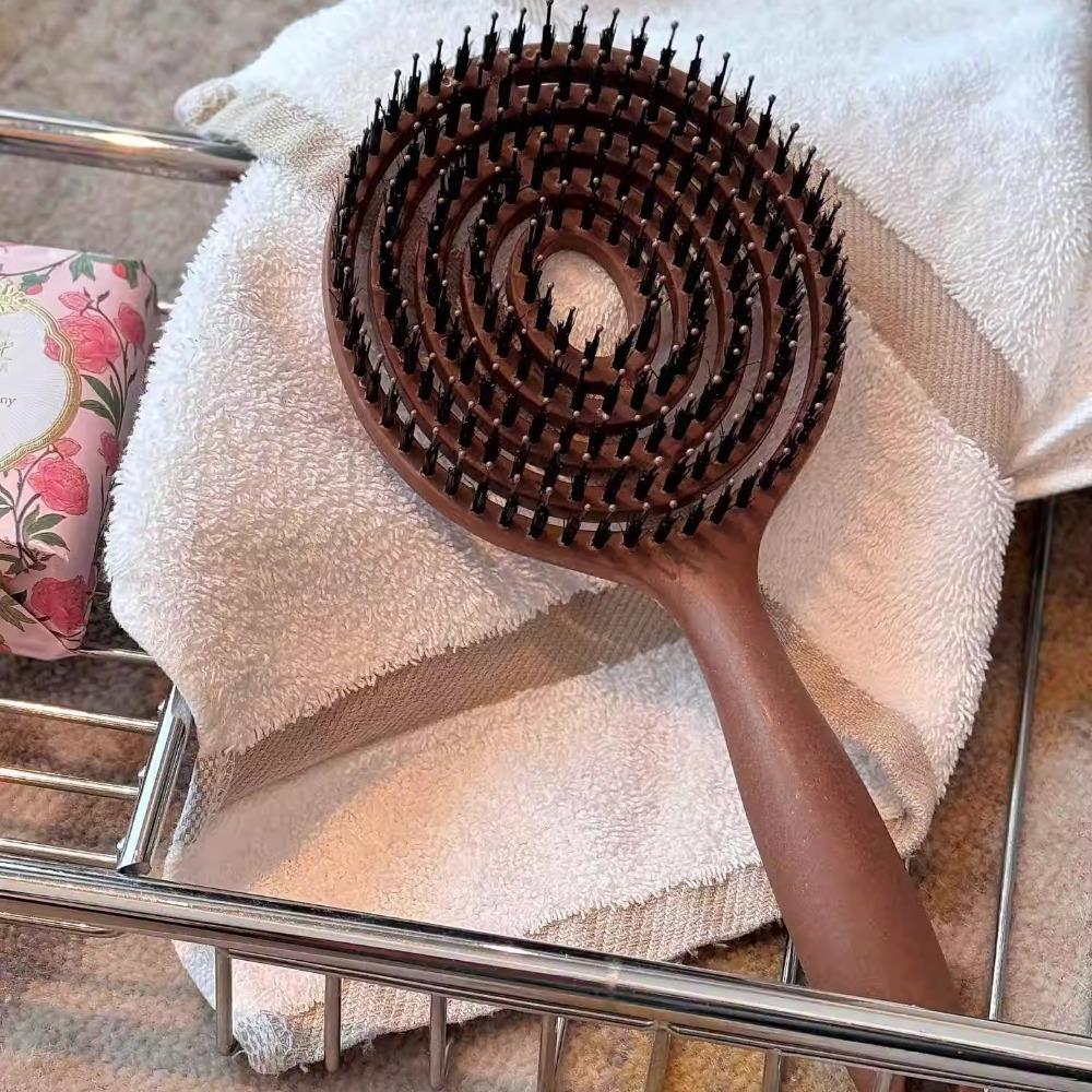 Round Hollow Cushion Comb for Women - Volumizing Hair Brush for Fine Hair, Household Styling Tool for Lifted Roots & Body