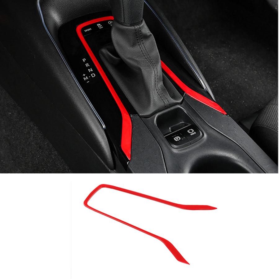 Red Gear Shift Box Panel Cover Trim For TOYOTA COROLLA 2019-2022