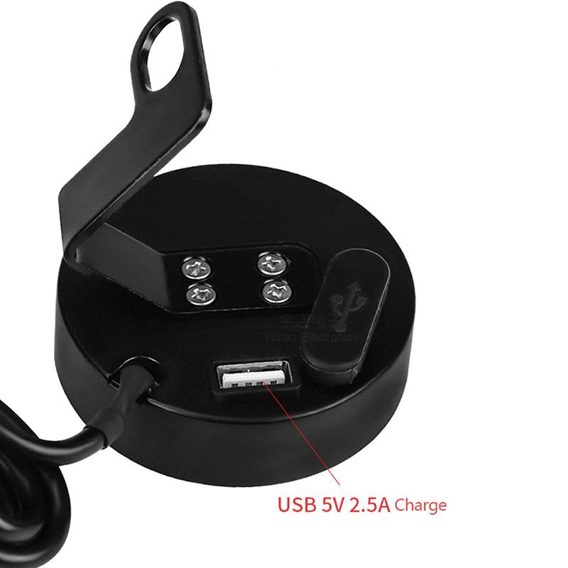 НОВЫЙ 5-в-1 водонепроницаемый мотоциклетный модифицированный измеритель температуры воды, вольтметр, хронометр 12 В, USB-зарядка для мобильного телефона