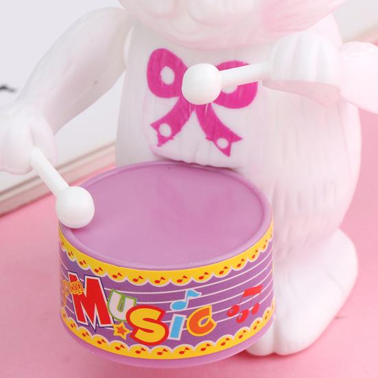 Funny Wind Up Toy Cute Cartoon Rabbit Dog Elephant Drumming Toy Kids Animal Clockwork Toy Educational Toys Children Gift