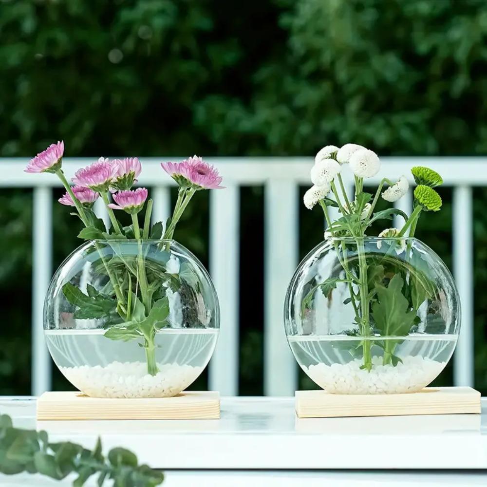 Transparent Glass Hydroponic Plants Container Elegant Plants Glass Vase Weddings