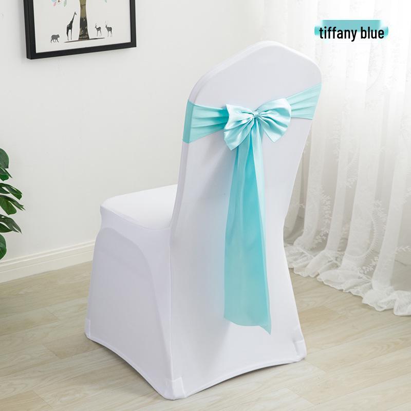 Elegant Wedding Ribbon Chair Cover Decoration
