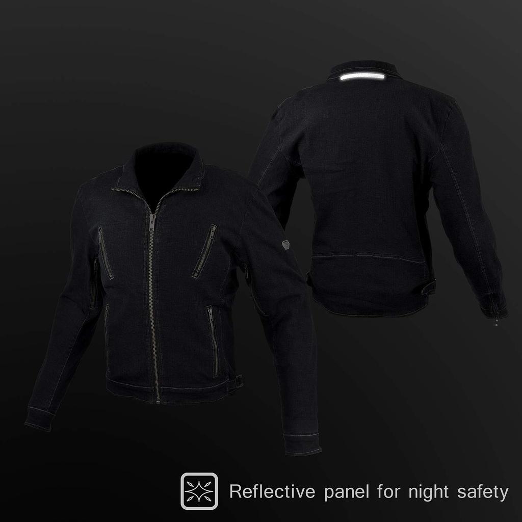 Мотоциклетная куртка Защитная джинсовая куртка Deep Indigo L для осени и стандарта CE Уровень 2 Защитные джинсы стандарта CE Материал стрейч