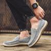2025 Vintage Design Men Moccasins Casual Shoes Gray Youth Classics Business Versatile Loafers Suede Leather Adult Leisure Shoes