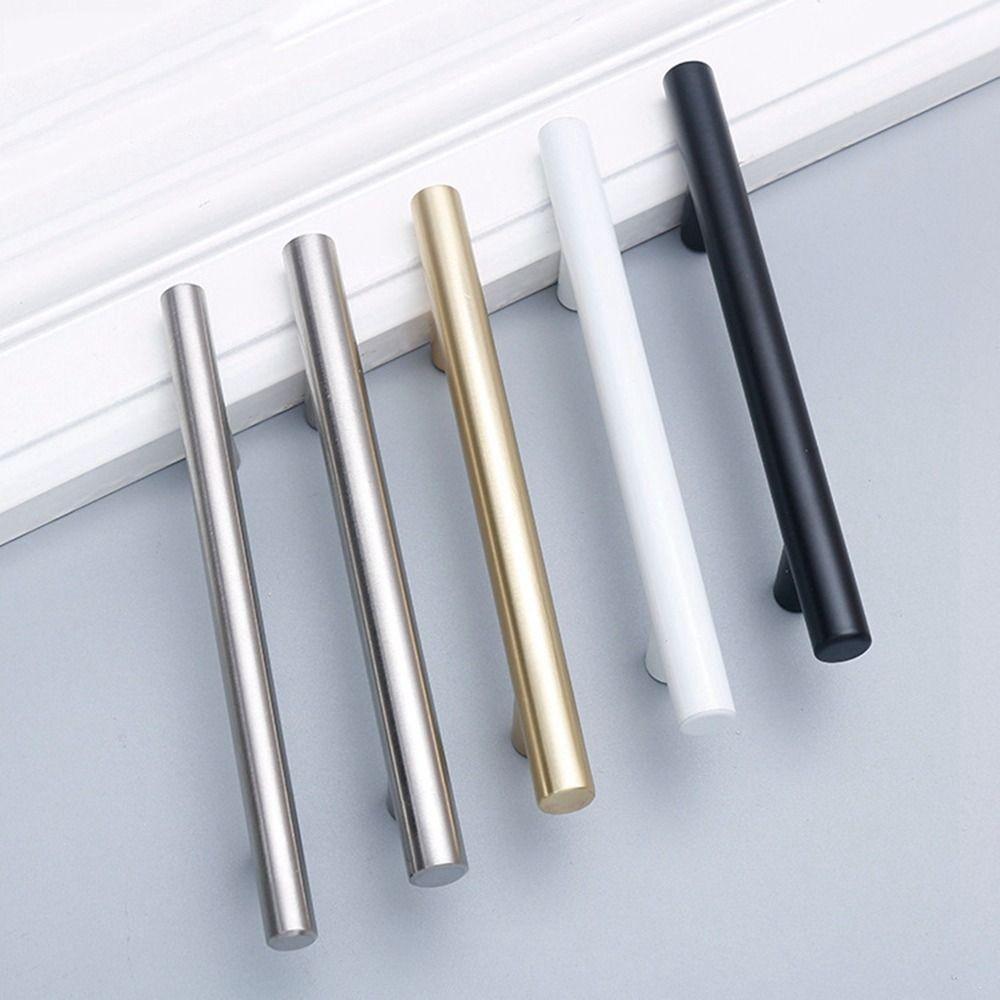 Steel Golden White Simple Luxury Modern Drawer Handle Cabinet Handle Door Knobs Furniture Hardware