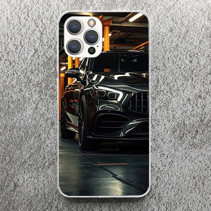 Чехол для телефона со спортивными машинами C63 E63 S63 G63 для iPhone 17 16 15 14 13 12 11 Pro Max Mini Plus Air 7 SE 8 Мягкий силиконовый чехол с принтом Fund
