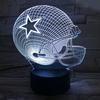 Шапка для регби Узор 3D Светодиодный ночник с сенсорным управлением для домашнего декора, подарок