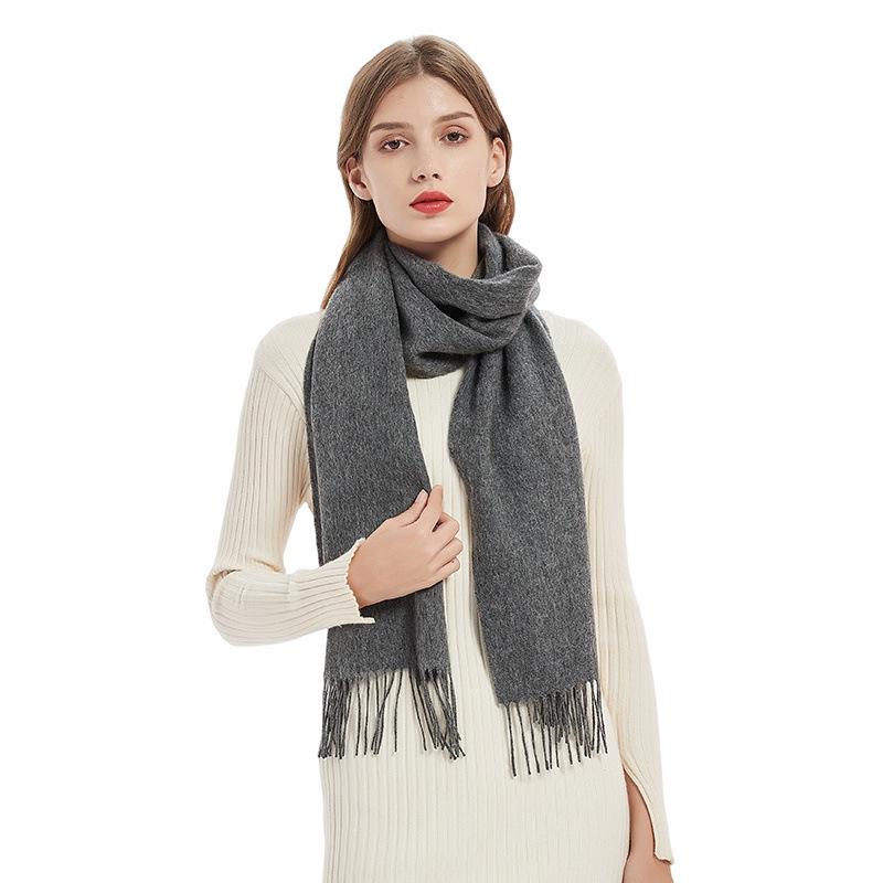 Unisex Retro Wool Scarf - Thick, Warm, and All-Match for Autumn and Winter