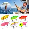 6CM/6.5G Multi-Jointed Fishing Lure with Double Hooks Realistic 2-Section Swimbait Plastic Artificial Bait Freshwater Saltwater Bass Trout Pike