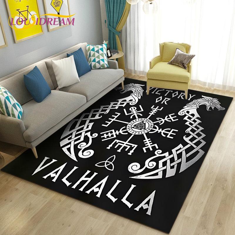 Коврик «Викинги», скандинавская мифология, Один Фенри, ковер, ковер для гостиной, спальни, дивана, коврик, декор, нескользящий напольный коврик для детских игр