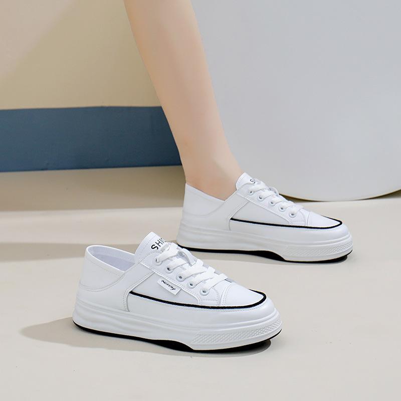 Soft Soled White Shoes for Women Thick Soled Board Shoes for Spring and Summer New Fashionable Breathable and Versatile Casual Shoes