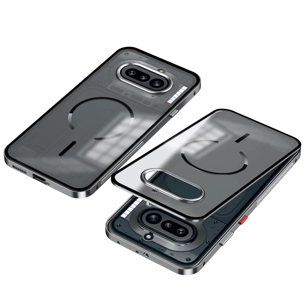 Чехол для Nothing Phone 4A Pro Phone 4A Алюминиевый Сплав Металлическая Рамка Бампер Матовый Акрил Magsafe Беспроводная Зарядка Чехол