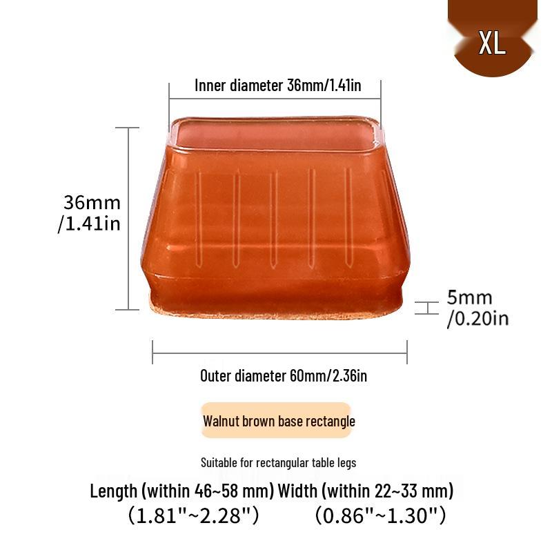 Силиконовые накладки на ножки стульев с фетровыми накладками - Защита мебели и снижение шума