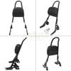 Black Rear Passenger Backrest Motorcycle Sissy Bar Pad For Harley Sportster XL883 1200 X48 Forty Eight 2004-2023