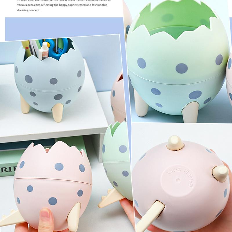 Cute Dinosaur Egg Detachable Pen Holder Organizer Pencil Pot Container Stationery Office Desktop Ornament Storage Box Kids Gift