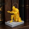Прочный держатель для PLA-ручек 3D-печать Рыцарь на коленях Изысканный держатель для Хэллоуина Скульптурная статуэтка Креативный настольный органайзер