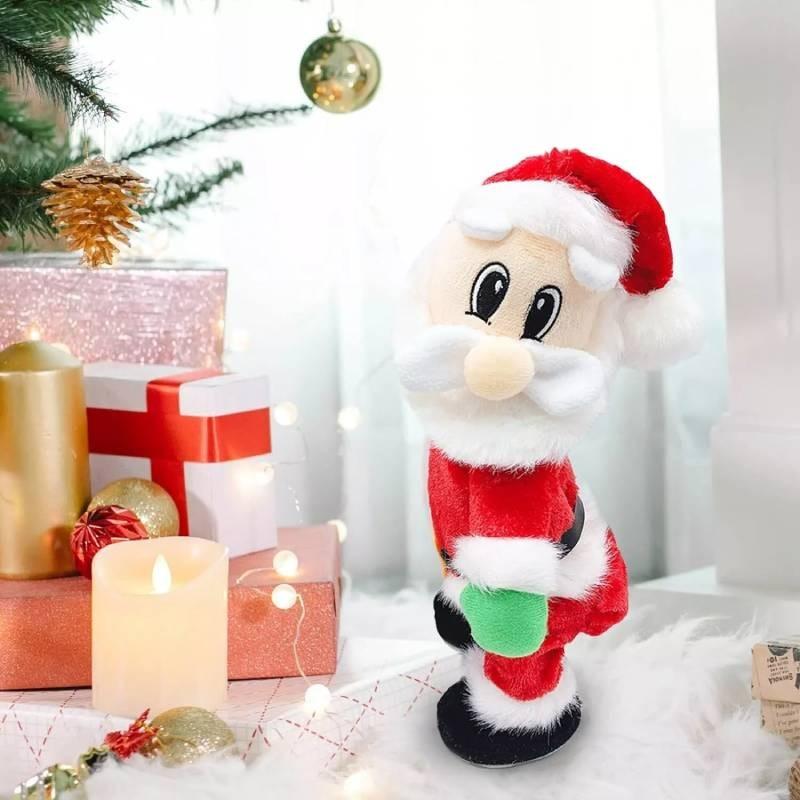 Праздничная танцующая игрушка Санта Клаус с веселой музыкой и ярким дизайном из красной ткани