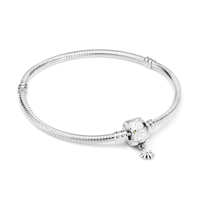 Women Fashion Trend 925 Silver Snake Chain Charm Bracelets Fit Original Bead Pendant DIY Fashion Jewelry Making Accessories Gift