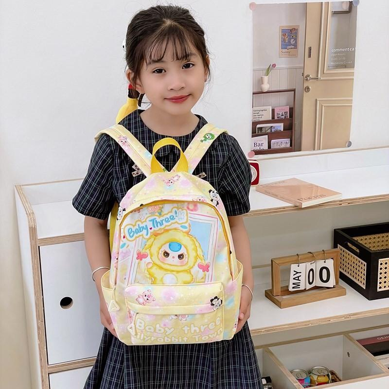 Cute Cartoon Plush Rabbit Letter Printed Children Backpack For Kindergarten