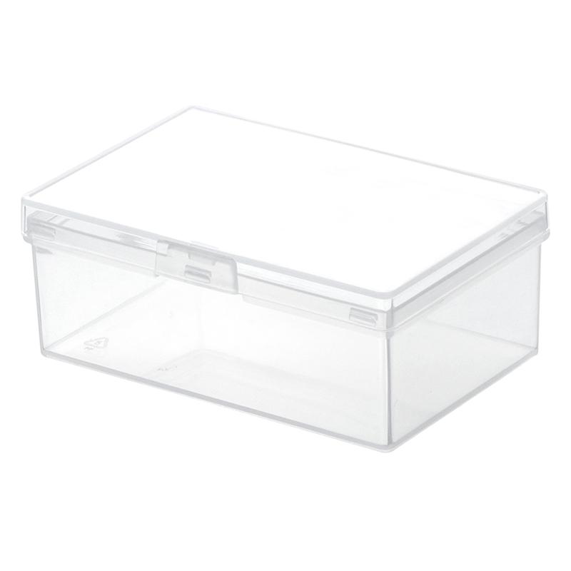 Пластиковая коробка Прямоугольная пластиковая прозрачная с коллекцией ящиков для хранения крышки