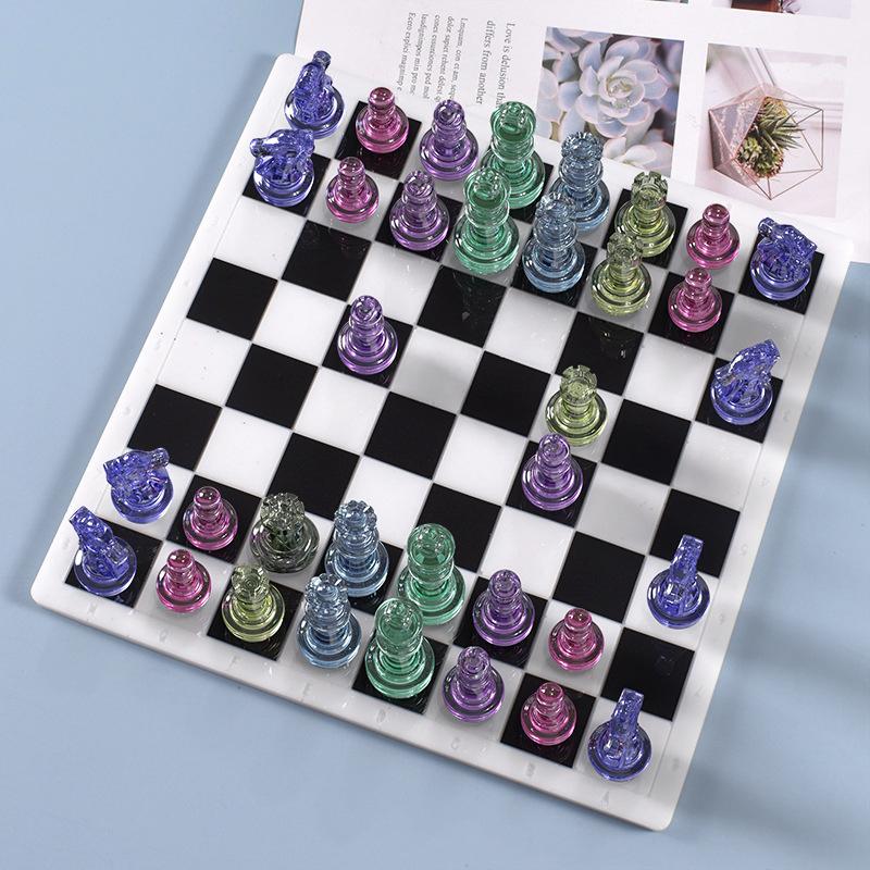 1PC Home Decorations International Chess Chess Pieces Epoxy Resin Mold Silicone Mould CDN