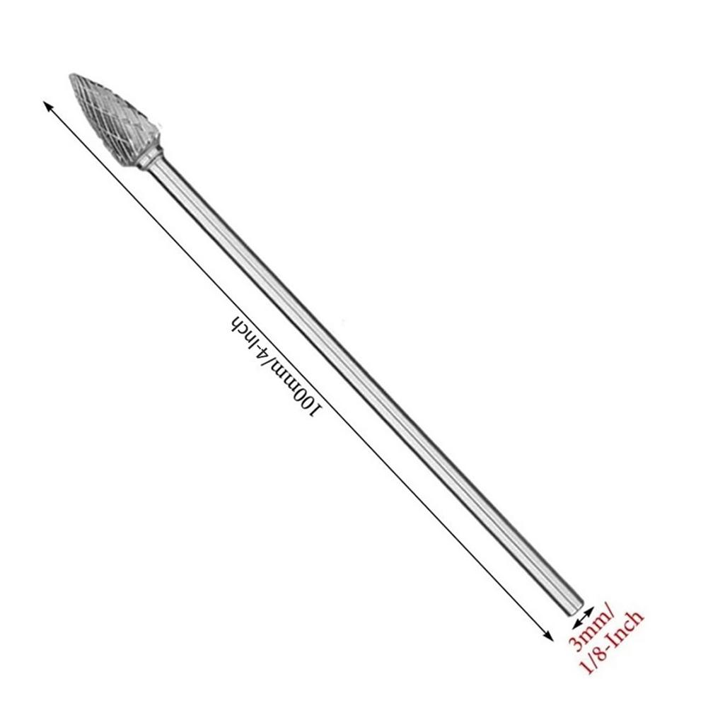 Rotary Burrs Tungsten Solid Carbide 1/8\" Shank Dia