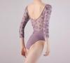 ProDance Леотард для балета с длинным рукавом с цветочным принтом Размер L Женский (PLL012BA, Лаванда, (165см))