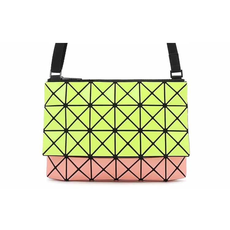 ISSEY MIYAKE Prism Artificial Leather, Nylon, Polyester Crossbody Bags Unisex Yellow & Pink BB31-AG526-57