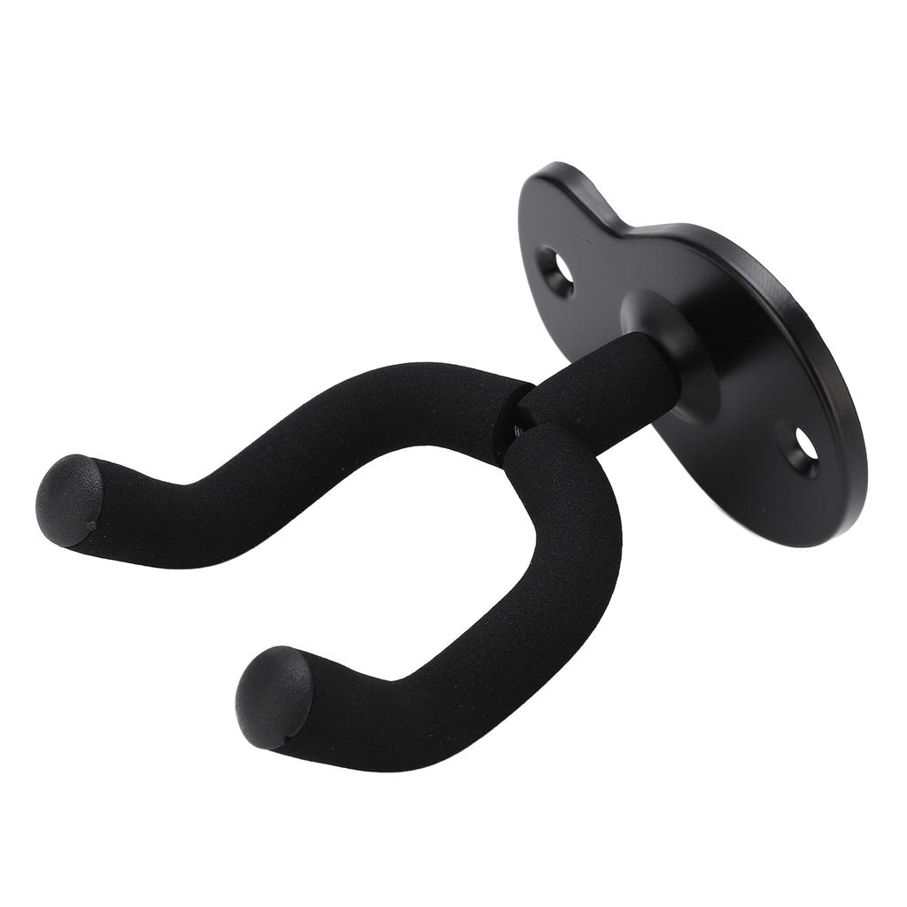 Guitar Wall Mount Hanger Hook Holder Stand Metal Universal for Ukulele Violin Studio RoomMatte Black