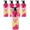 Elastine Perfume De Shampoo Love Me Peach and Freesia Fragrance, 600ml, 5 Pieces