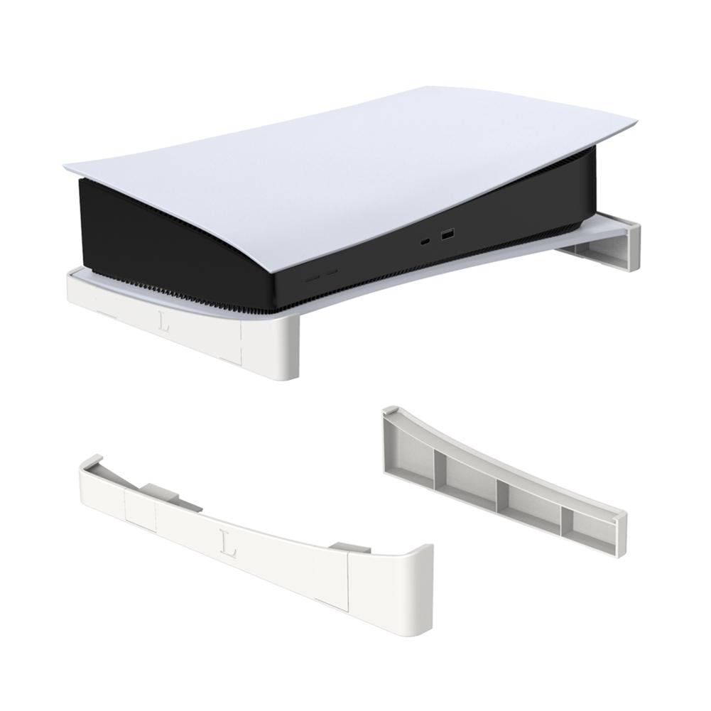 For PS5 Slim Holder Horizontal Bracket Stand With 4-Port USB Hub Base for PS5 Slim Disc & Digital Game Console Dock Mount Holder
